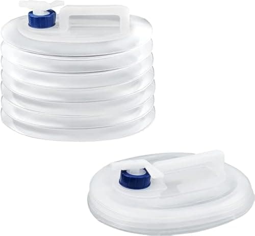 Collapsible Water Container with Portable Faucet Tap Foldable Water Tank for Camping Hiking Travel and Outdoor Use Space Saving Easy Storage Jug