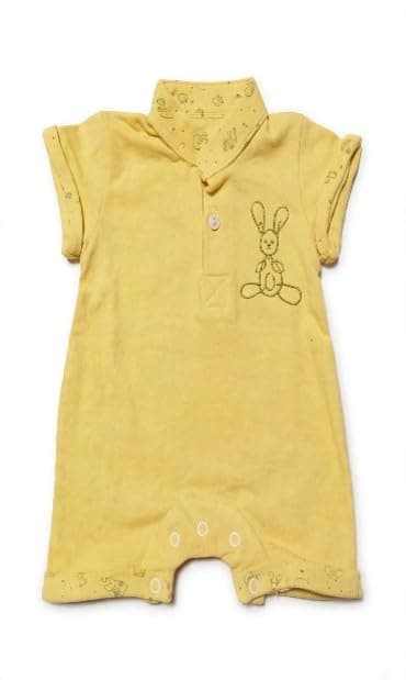 lovelyland,Salopte with Rabbit print,6M,yellow Underwear