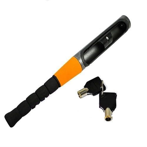 KaberTrade Heavy Duty Baseball Bat Style Car Steering Wheel Lock Self Protection Safety Lock with Keys for All Cars, SUVs, Trucks (Yellow)