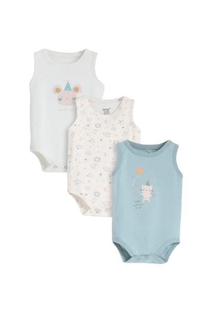 junior Unisex Sleeveless Printed Bodysuit - 7213 Baby & Toddler Underwear Set (pack of 3) Leotard