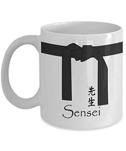 Cashmeera Printd Mug - Unique Martial Arts Black Belt "Sensei" Coffee/Tea Mug - 11oz Printed Both Sides - Cool Cup Gift Idea for Karate, Judo Teacher Drinking cup
