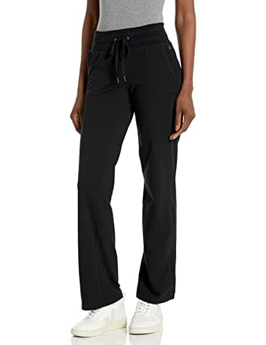 Danskin Women's Drawcord Athletic Pant, Black, XL