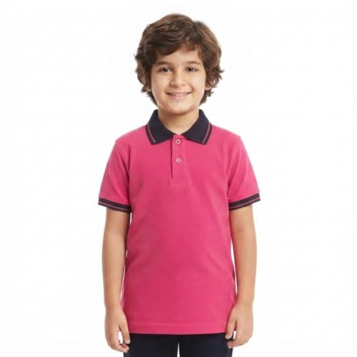 Red Circle Unisex Kids Half sleeve polo shirt Half sleeve polo shirt (pack of 1)