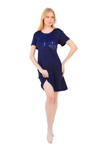 Dadosh Women's Nightgown, Short Sleeve Nightgown for Women Nightgown nightshirt