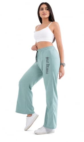 MEZA Women's Milton Wide Leg Pants, Elastic Waist with Drawstring, No Pockets
