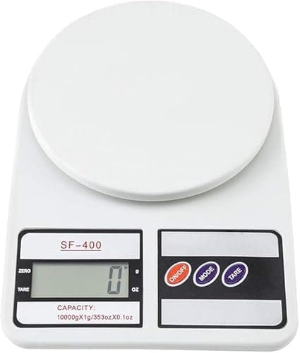 High Accuracy Digital Kitchen Scale 10 Kg - White Electronic Weight Scale - Portable Kitchen Food LCD Display Scales Weigh scale