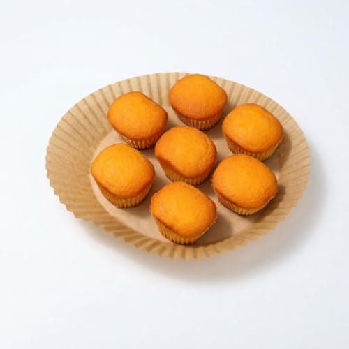 Round Air Fryer Paper Liners 100 Pieces 24cm Disposable Parchment Paper Non-Stick Oil-Proof Waterproof Heat Resistant air fryer Baking Accessories