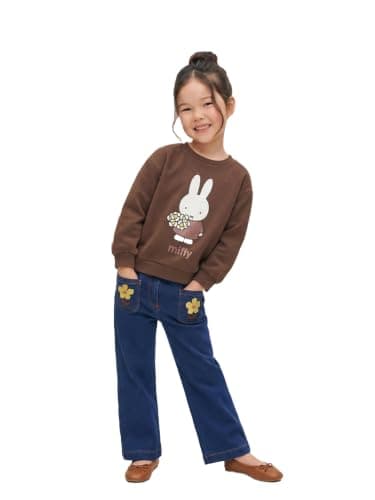 LC WAIKIKI Girl Flower Embroidered Girls' Jeans INDIGO 1-2 Years Pants