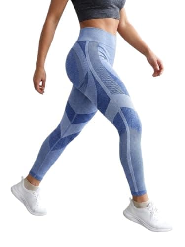 Miza Women's Seamless Athletic Leggings High Waist Supportive Elastic Stretch Material Pants