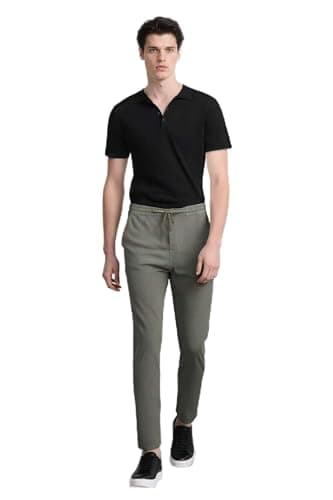 DeFacto Trousers For Men Khaki Pants