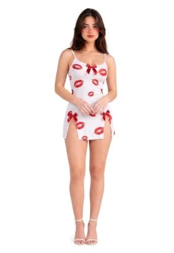 Bow Chemise with Satin Trim F99 Nightgown nightshirt