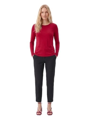 Women's Long Sleeve T-Shirt, Multi Color, Round Neck, Daily Wear (Red, xs)