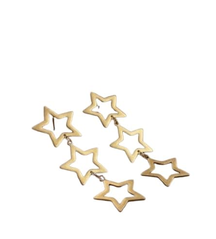 Stainless Steel Star Earrings Simple Elegant Design for Versatile Looks