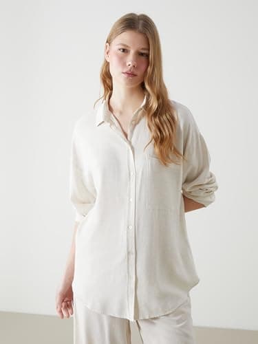 LC WAIKIKI Woman Linen Blend Women's Shirt