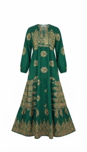 Comfortable Cotton Viscose Dress - Women's Lightweight Design for Reception, Outing and Daily Use (AN)