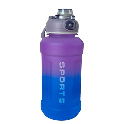 Sports Water Bottle with Handle, Gradient Colour Design, BPA-Free, Leak-Proof Lid (Purple)