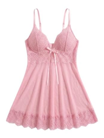 Women's Sheer Lingerie Short Lingerie – Comfortable and Soft Home Use Sleep Leisure (AN) Nightgown nightshirt