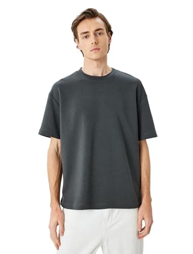 KOTON Mens Oversized T-Shirt Modern