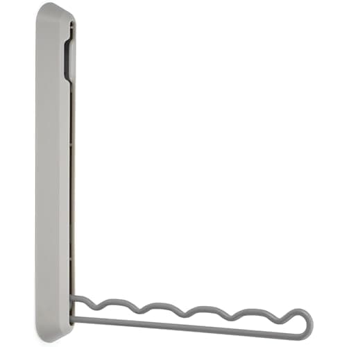 Space Saving Folding Wall Clothes Dryer – Sturdy Metal Gray Hanging Rack Holds Up to 5 Hooks – Ideal for Balconies, Laundry Rooms, Bathrooms, and Small Spaces Drying rack