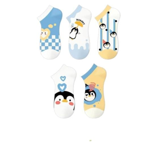 Sockets Women's Socks - 5 Pairs Comfortable and Light Cotton Socks for | 5 Pairs, Comfortable Cotton, For Women, Lightweight, Daily Use