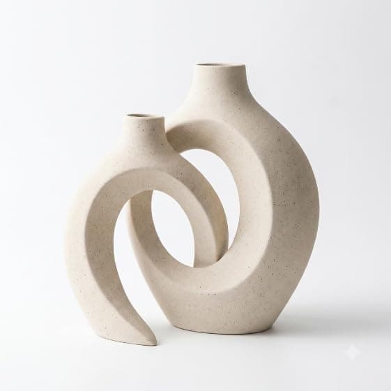 Nesting Donuts Set of 2, Donut Figurines for Home Office Shelf Table Decor