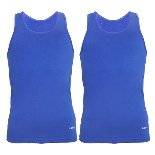 Calvino Mens Set Of 2 Pieces Round Neck Sleeveless Undershirt Slim Base Layer Top (pack of 1) Shirt