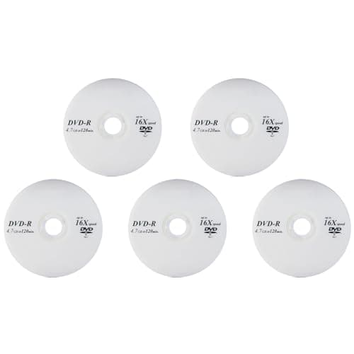 5 DVD-R Recordable Discs, Capacity:4.7GB 120min, Copy Speed:16X Blank storage media
