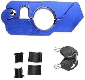 Motorcycle Security Lock, Anti-Theft Security Lock for Motorcycle Handlebar Mountain Bike (Blue) - SA CAR