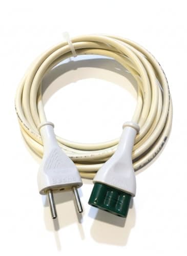 Professional Power Extension Cable, 100% Copper Wire, Male and Female Connector, White, 10A, Compatible with Home Appliances and Smartphones (3M)
