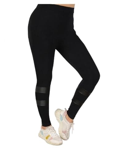 MEZA Women's Stretch Leggings, Exclusive New Leather Design, Wrinkle & Shrinkage Resistance, High Waist, Enhances Body Shape, Suitable for Gym and Daily Use Pants