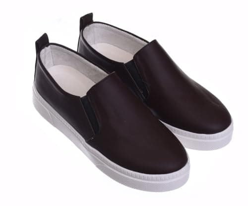 B&W womens B&W-W079-Brown Sneaker Shoes