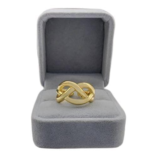 3 Diamonds 292474661779634 Elegant Gold-Plated Knot Ring Symbolizing Unity And Strength For Women-1