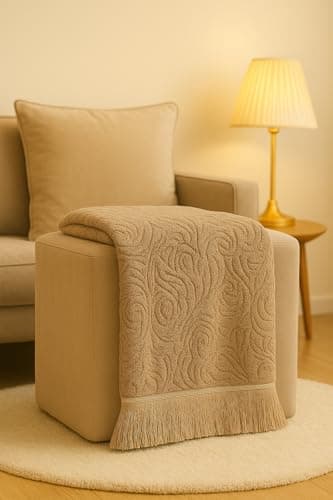 QBED 100% Egyptian Cotton Towel - Soft & Highly Absorbent - Available in 4 Sizes - Perfect - Hotel Quality (Cafe, 70 * 140cm)