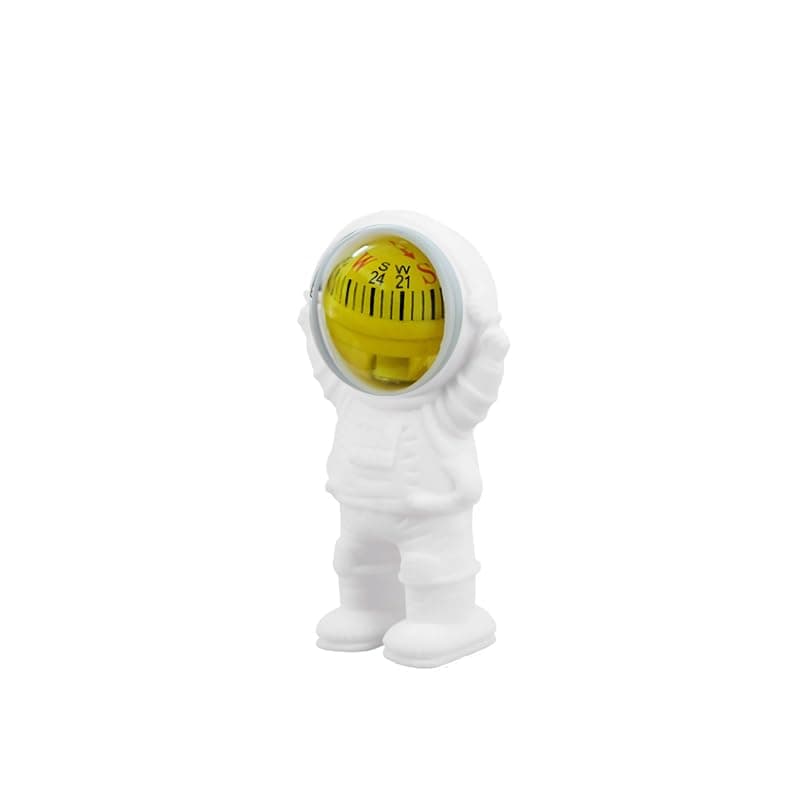 KaberTrade Compass Car Home Office Decor Compass Astronaut Helmet Compass (White in Yellow Code:9523)