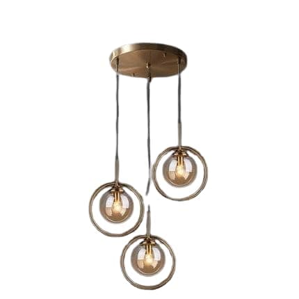 Generic Pendant Light 3 Bulb Without Bulbs 100x30x100 cm Gold