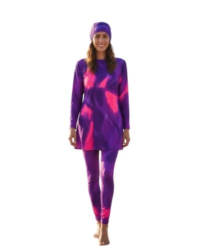 Modern Modest Burkini, 3-Piece Swimming Suit, Microfiber, Comfortable Fit for Women