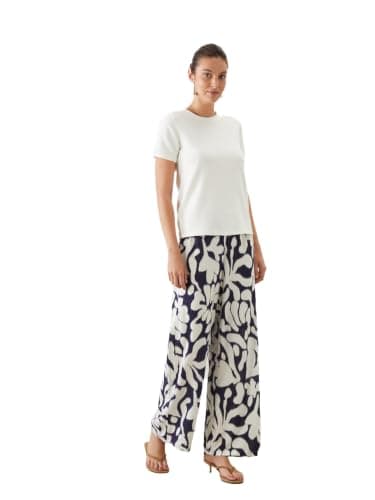 LC WAIKIKI Woman Elasticated Waist Patterned Women's Trousers