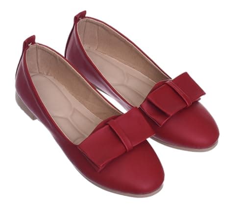 B&W womens B&W-W089-Burgundy Sneaker