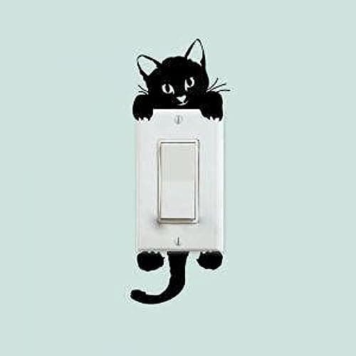 Spoil Your Wall Brand, Cat Design Stickers for Electrical Switches, Home Decor, Waterproof Wall Stickers - 2724442397907 Wall plate