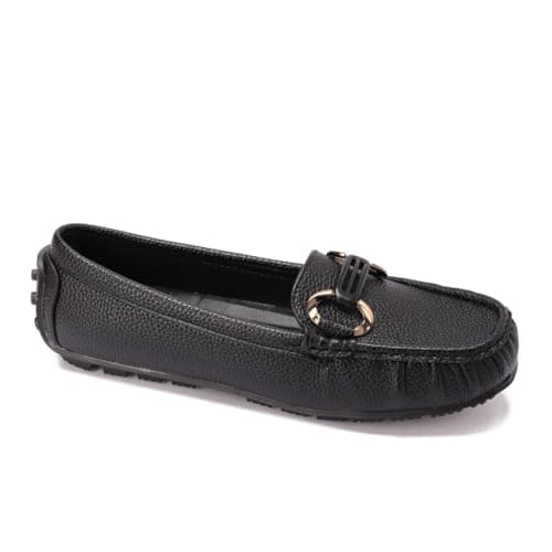 grinta womens N1GHTT174-Black Loafer Shoes