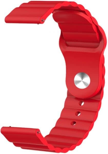 Silcon for Samsung Galaxy Band 46mm / Huawei GT2 / Gear S3 Frontier and Classic/Honor Magic 2 / Fossil - 22mm - Red Watch band