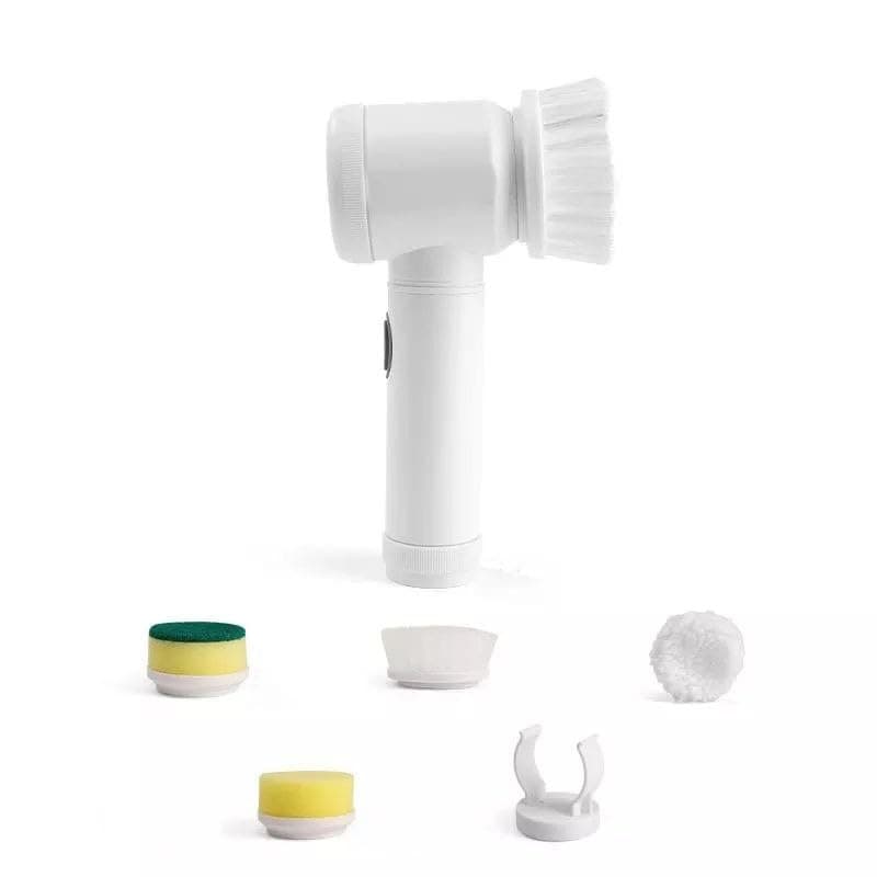 5 in 1 Cleaning Brush - Multifunctional Cleaning Tool USB Charging Cleaning Tool for Cleaning Tub, Sinks, Kitchen and Various Surfaces Easily and Quickly (W)
