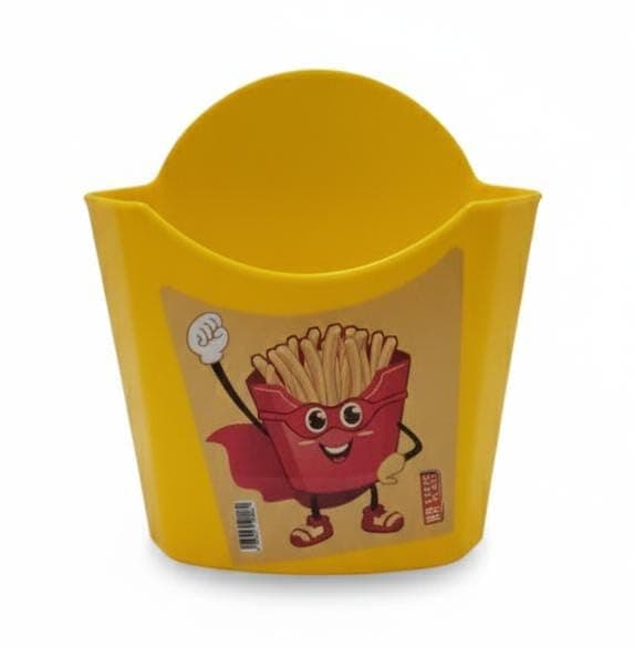A set of Fun French Fry & Snack Holder | Safe Plastic Serving Container for Chicken Nuggets & Finger Foods (2) Food storage container