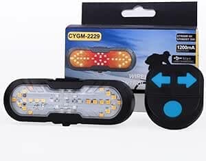 LOKYBOY Bike Tail Light with Turn Signals, Wireless Remote Control, Waterproof, USB Rechargeable