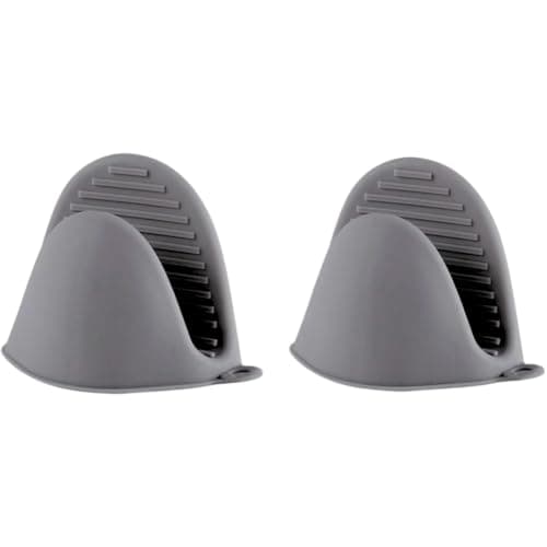 2 Pairs Silicone Pot Handle Covers Grip Holder Cooking Pinch Grips For Cast Iron Skillet Frying Pan Wok Griddle Cookware Handle Protector Non Slip Kitchen Accessories Reusable Set Gray