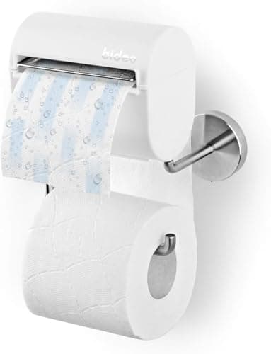 Double Toilet Roll Holder Clear Acrylic Stainless Steel | With Moisture Tank, Dry Or Wet Pull, Easy To Install, Fashion Design, Stainless Steel