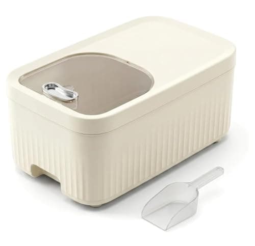 Generic Rice Storage Container, 20 Liters, Includes a scoop, Large capacity: Easily holds a large quantity, Practical design: Convenient sliding top opening, Available in multiple colors, .bak Food storage container