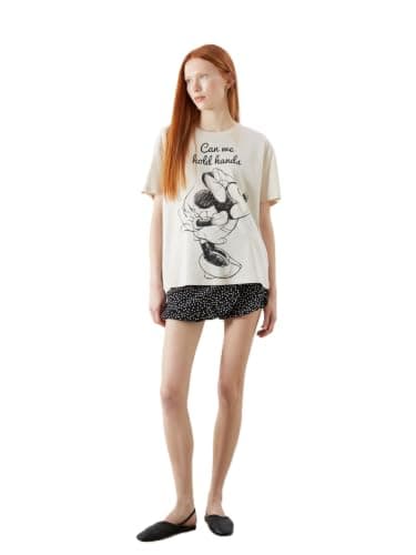 LC WAIKIKI Woman Crew Neck Minnie Mouse Printed Women's T-Shirt