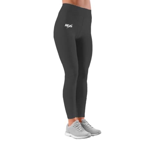 Hexa Sportswear Classic Women’s Leggings – 100% Polyester Dry Fit Sports & Casual Legging – High Waist Stretch Fitness Yoga Gym Pants – Black Essential Activewear