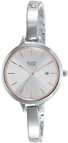 Titan Watch for Women, Automatic Movement, Analog Display, N/A Stainless Steel Strap-NL2578SM02